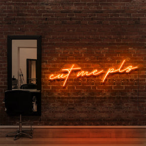 "Cut Me Pls" Neon Sign for Hair Salons & Barbershops