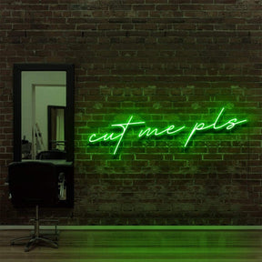 "Cut Me Pls" Neon Sign for Hair Salons & Barbershops
