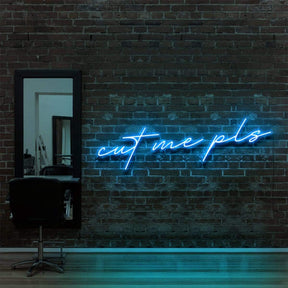 "Cut Me Pls" Neon Sign for Hair Salons & Barbershops