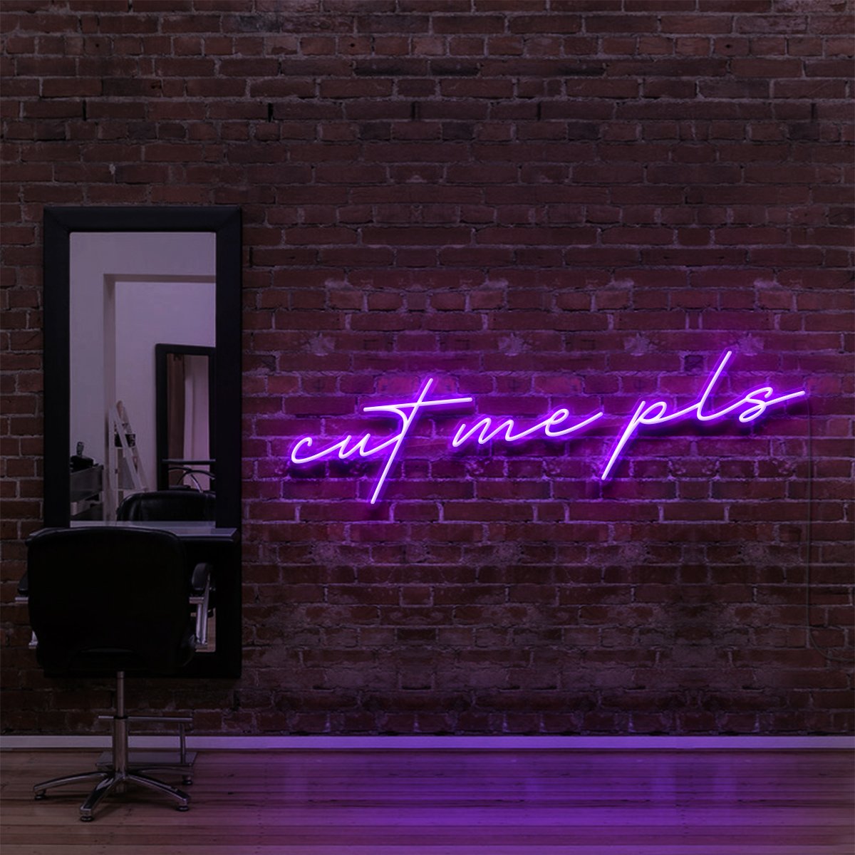 "Cut Me Pls" Neon Sign for Hair Salons & Barbershops