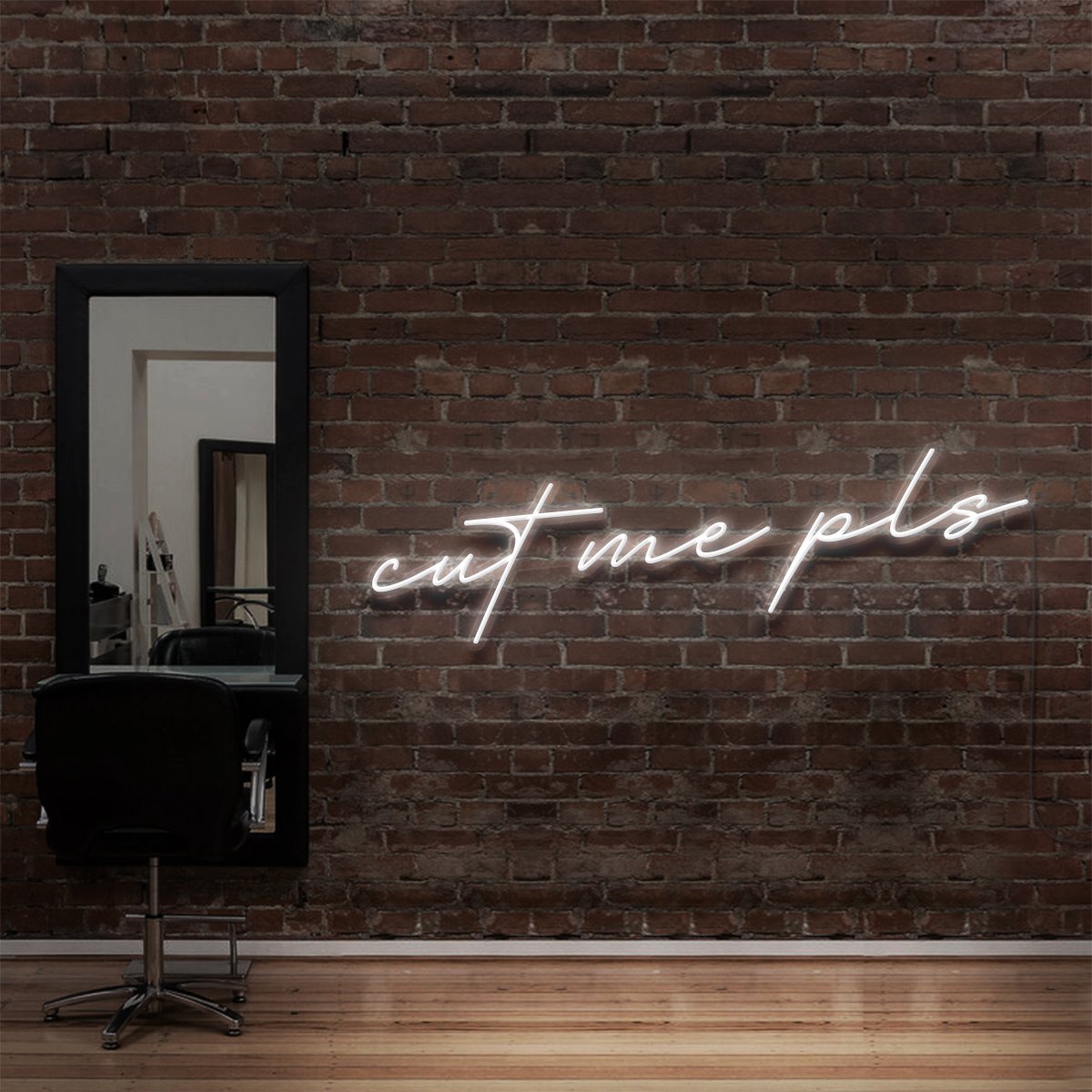"Cut Me Pls" Neon Sign for Hair Salons & Barbershops
