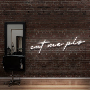 "Cut Me Pls" Neon Sign for Hair Salons & Barbershops