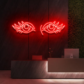 "Eyes & Lashes" Neon Sign for Beauty & Cosmetic Studios