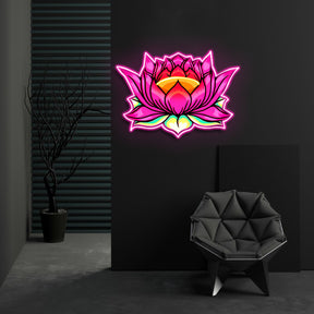 "Lotus Flower" Neon x Acrylic Artwork