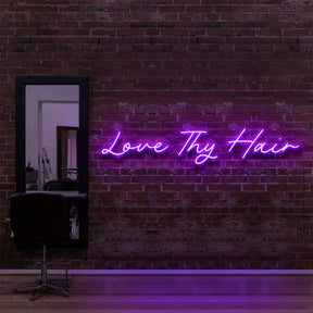 "Love Thy Hair" Neon Sign for Hair Salons & Barbershops