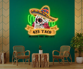 Custom Mexican Food Restaurants LED Neon Sign Light Pop Art