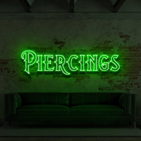 "Piercings" Neon Sign for Tattoo Parlours
