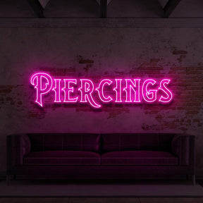 "Piercings" Neon Sign for Tattoo Parlours