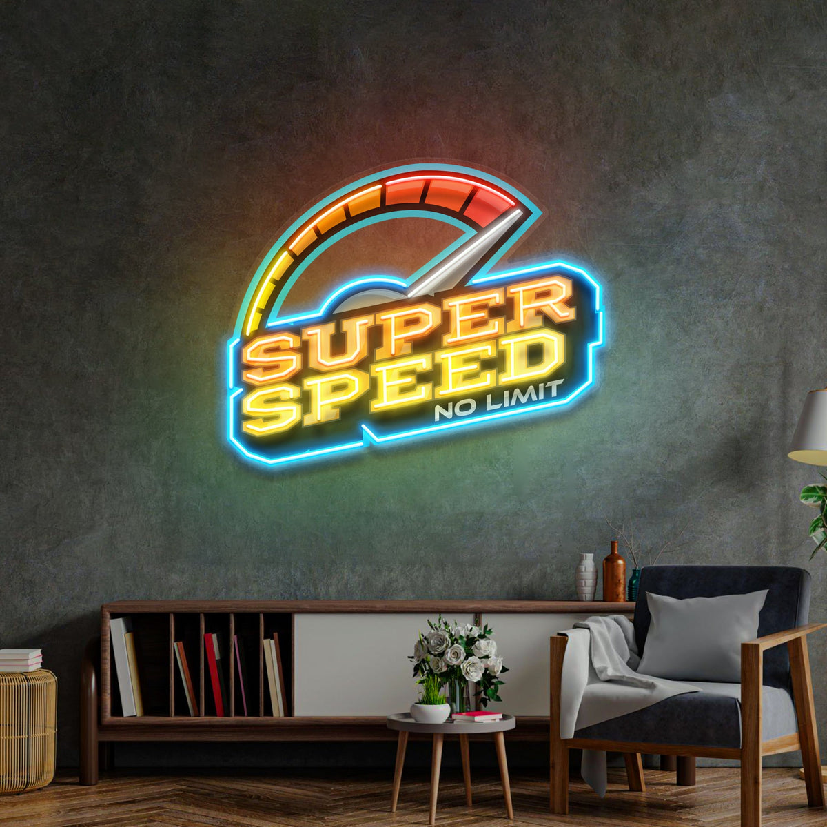 Super Speed LED Neon Sign Light Pop Art