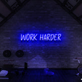 "Work Harder" Neon Sign for Gyms & Fitness Studios